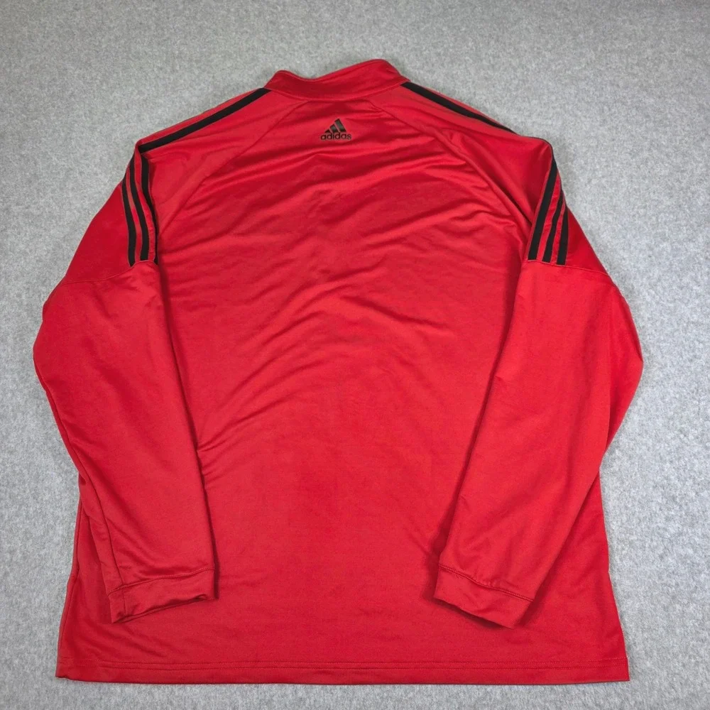 Adidas Golf 1/4 Zip Pullover Men's Size XL Red/Black Athleticwear Training Top‎